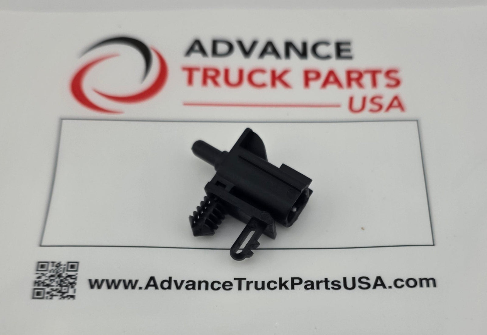 Advance Truck Parts USA outside air temperature sensor displaying an angled studio view showing the connector terminal opening