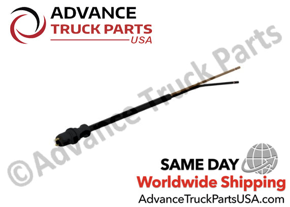 Advance Truck Parts USA ABS sensor cable showing an angled view of the connector plug and extended wire leads on a branded background