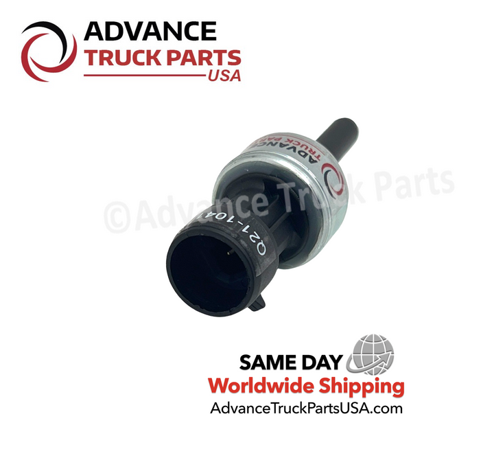 Advance Truck Parts USA branded studio reverse angled view focusing on the electrical connector end of the switch