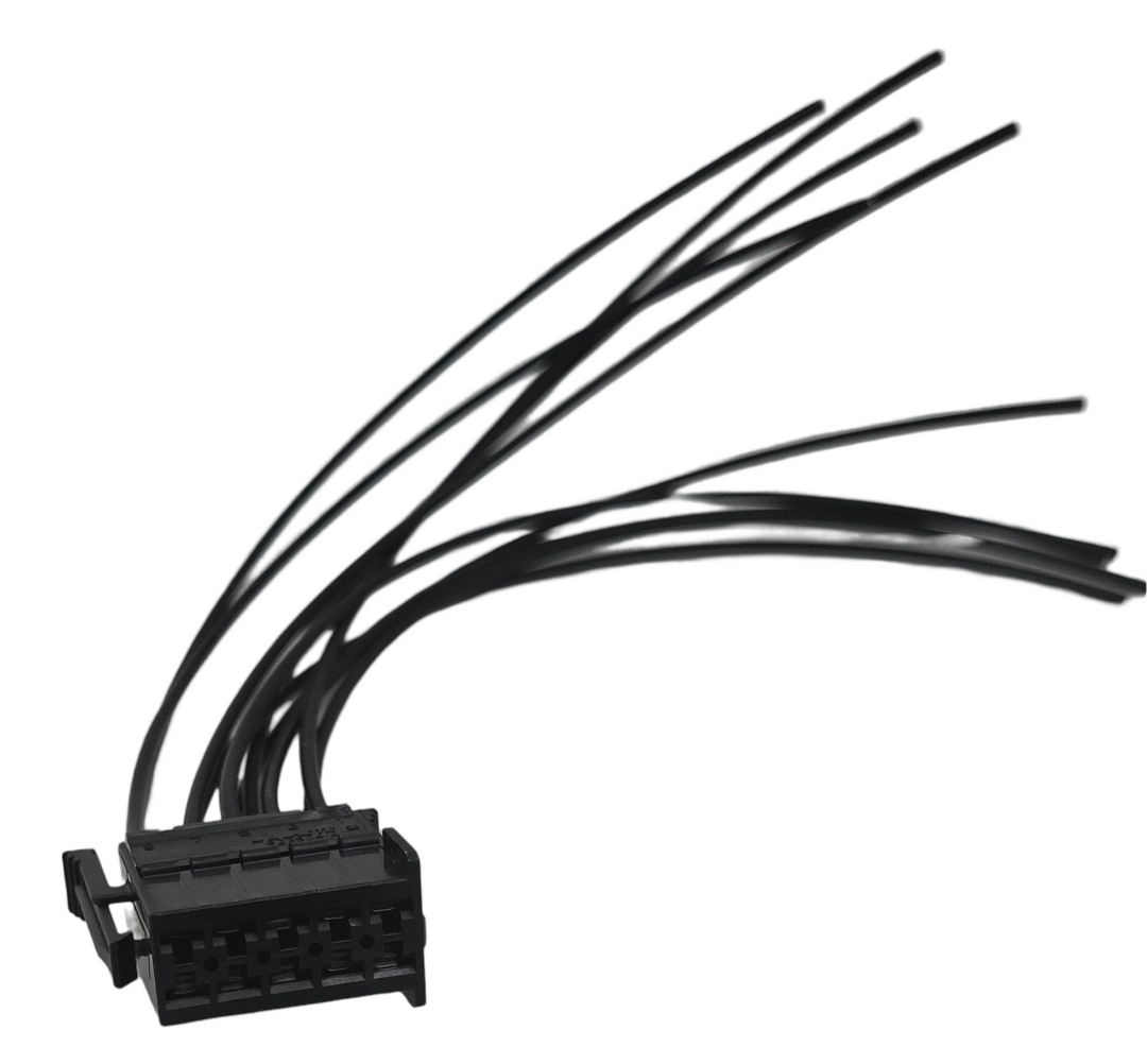 Advance Truck Parts USA W094364 10-position pigtail connector featuring ten 16 AWG premium wires on a plain background