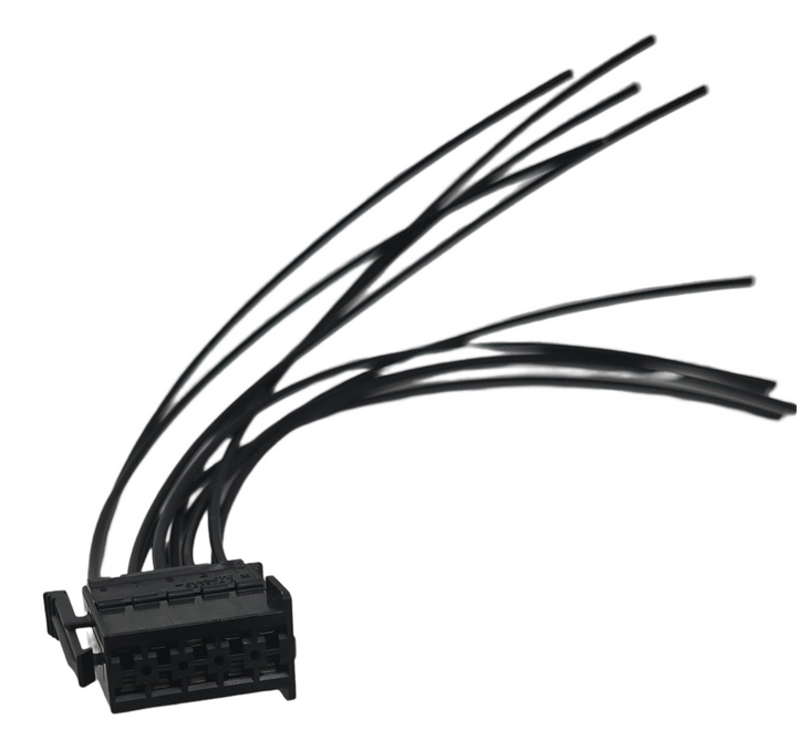 Advance Truck Parts USA W094364 10-position pigtail connector featuring ten 16 AWG premium wires on a plain background