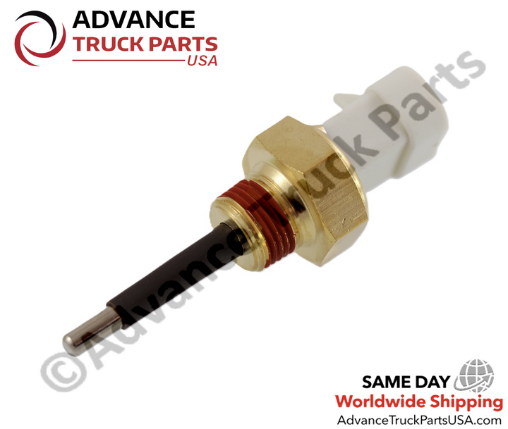 Advance Truck Parts USA branded studio view of the 0E2507 coolant level sensor with threaded brass body