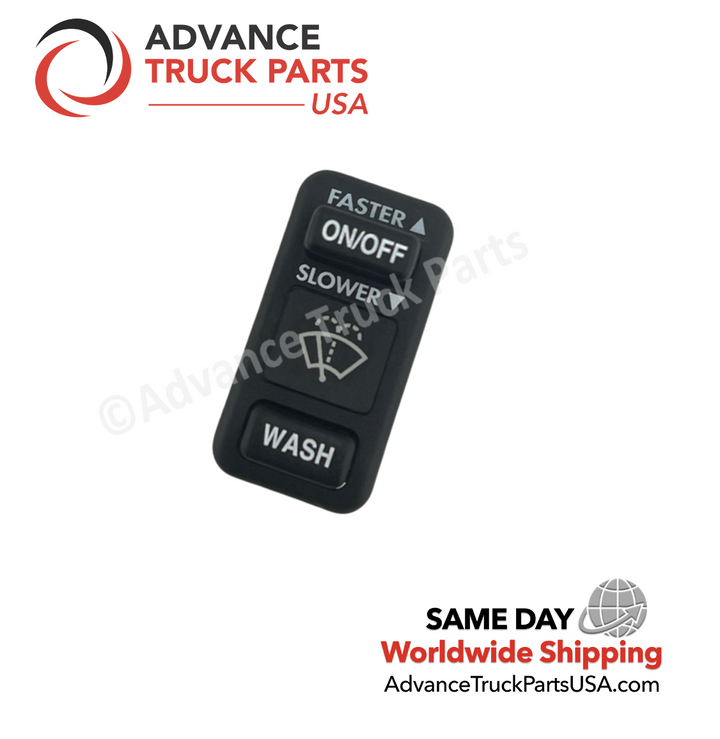 Advance Truck Parts USA 1006-11 Freightliner wiper switch faceplate on a plain background