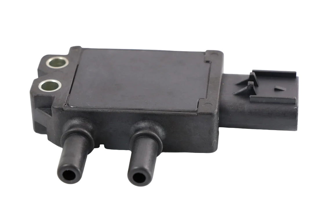 Advance Truck Parts USA 2871960 Cummins exhaust gas differential pressure sensor featuring two ports and a 4-pin blade connector on a plain background