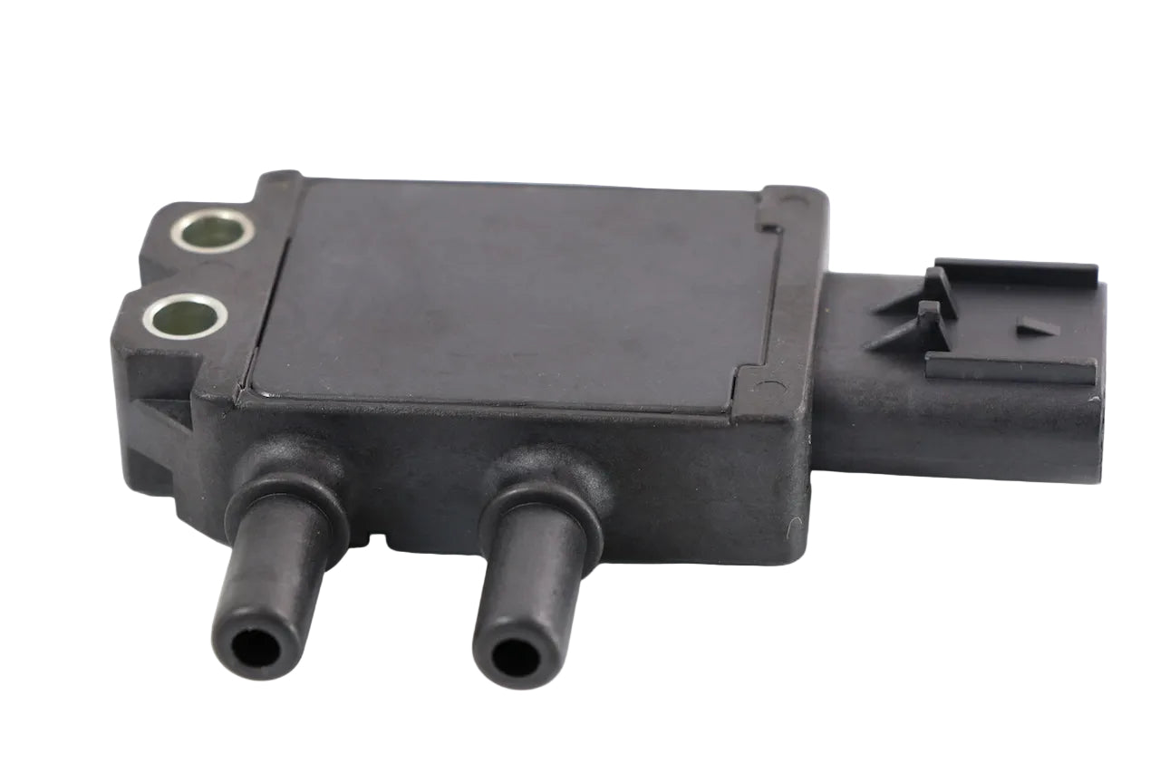 Advance Truck Parts USA 2871960 Cummins exhaust gas differential pressure sensor featuring two ports and a 4-pin blade connector on a plain background