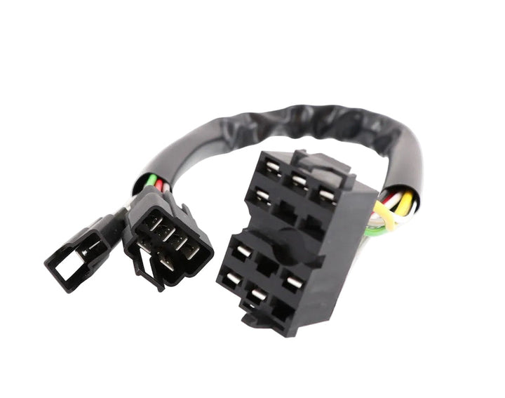 Advance Truck Parts USA 3544933C92 42027410 turn signal switch harness for Freightliner and Navistar showing a clean studio view of the multi-pin black connector blocks and wired loom 