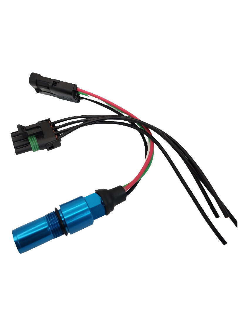 Advance Truck Parts USA 4326596 Cummins N14 cam sensor and W094269 pigtail wiring harness kit on a plain background