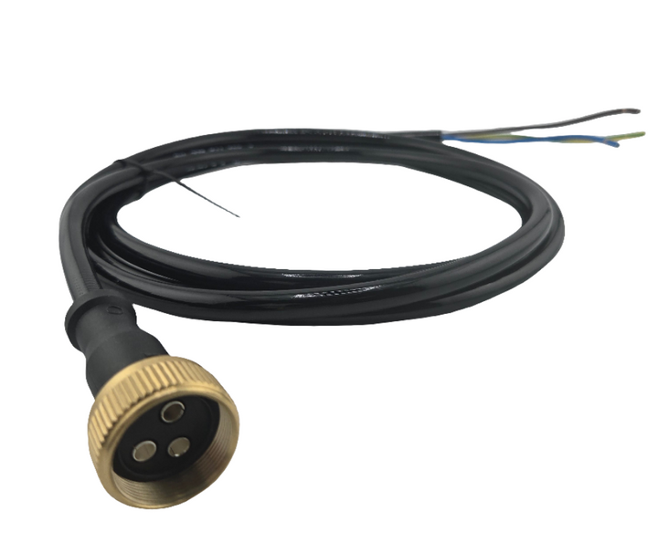 2-meter Wabco ABS solenoid cable with 3-pin brass connector by Advance Truck Parts USA 4495110200