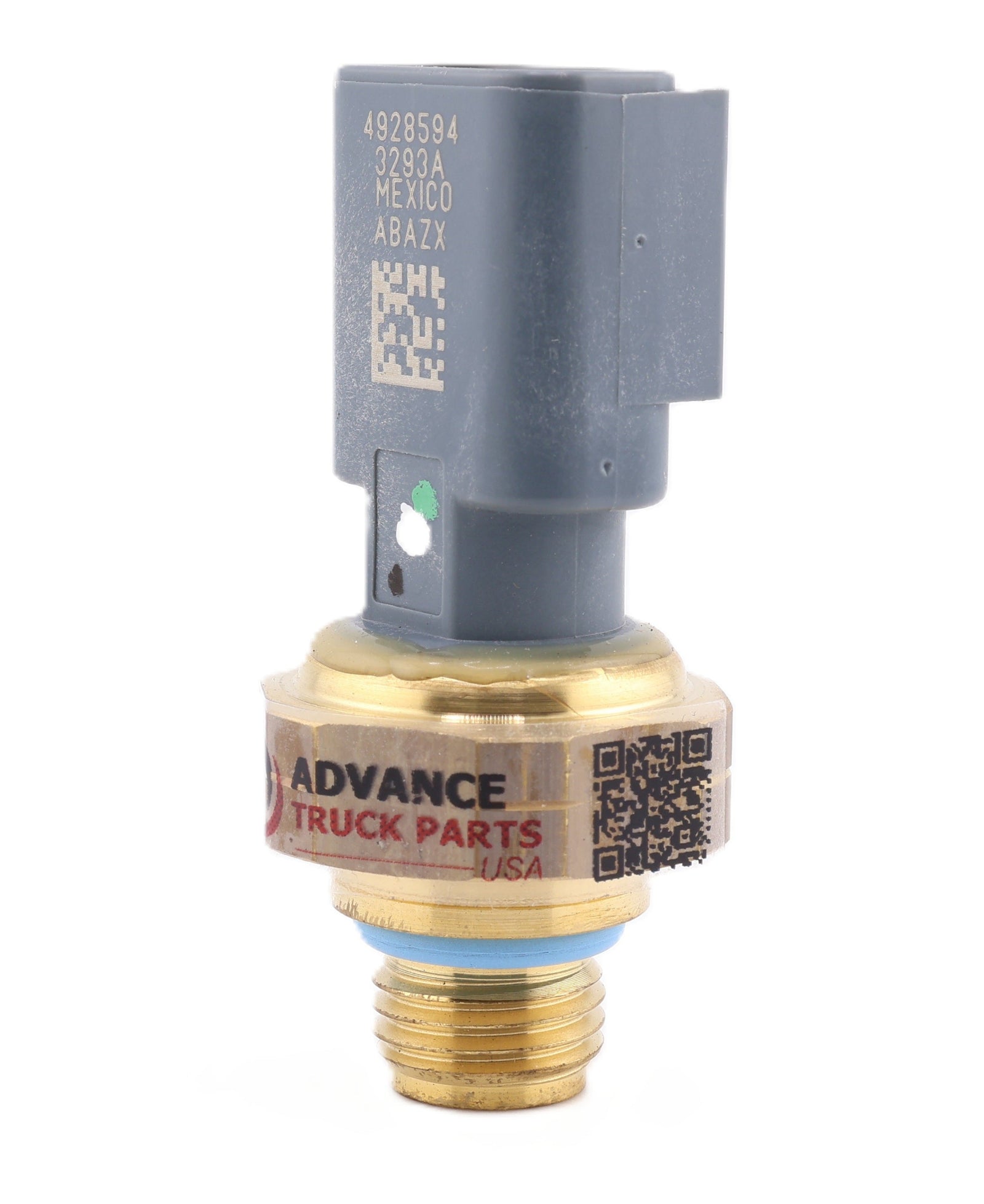 Advance Truck Parts USA 4928594 4921746 Genuine Cummins exhaust gas pressure sensor on a plain background