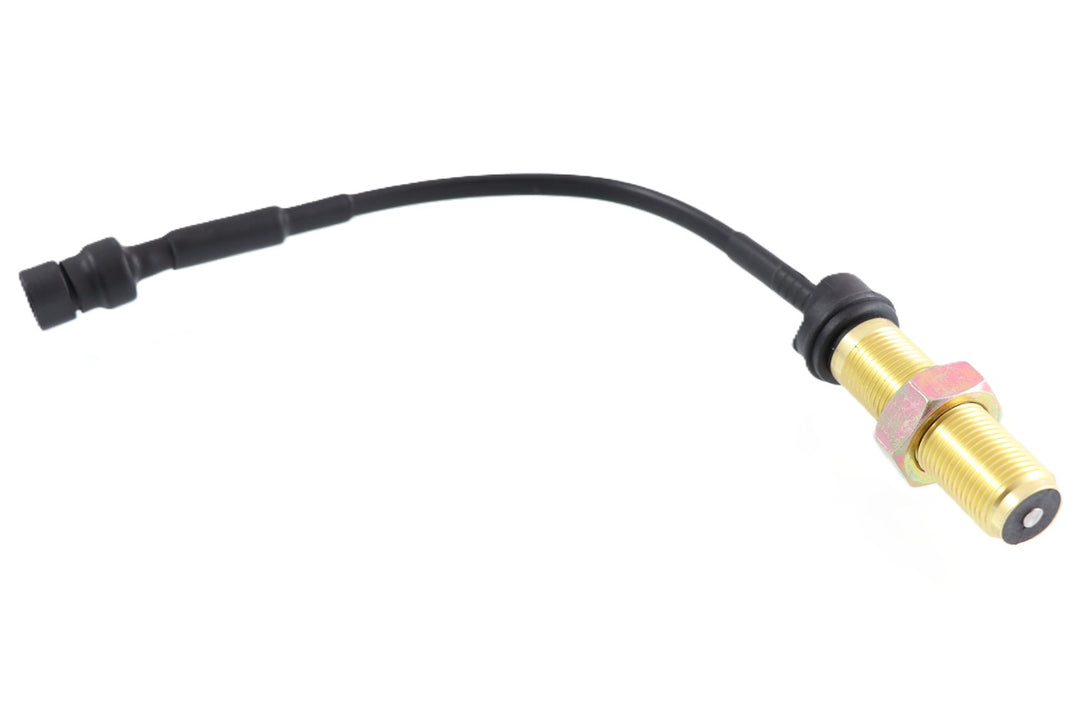 Advance Truck Parts 505-5406 speed sensor assembly with threaded brass body and 2-pin connector on a plain background