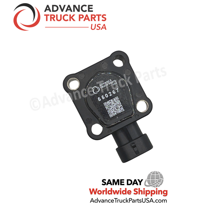 Advance Truck Parts USA 550267 throttle position sensor featuring part number and QR code sticker