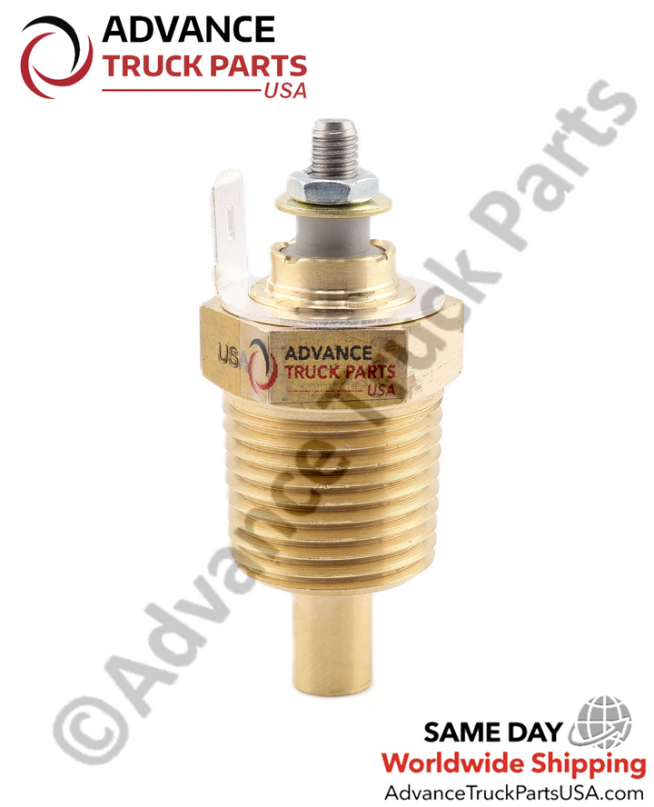 Advance Truck Parts USA Kenworth Peterbilt Temperature Sender front view with white ring