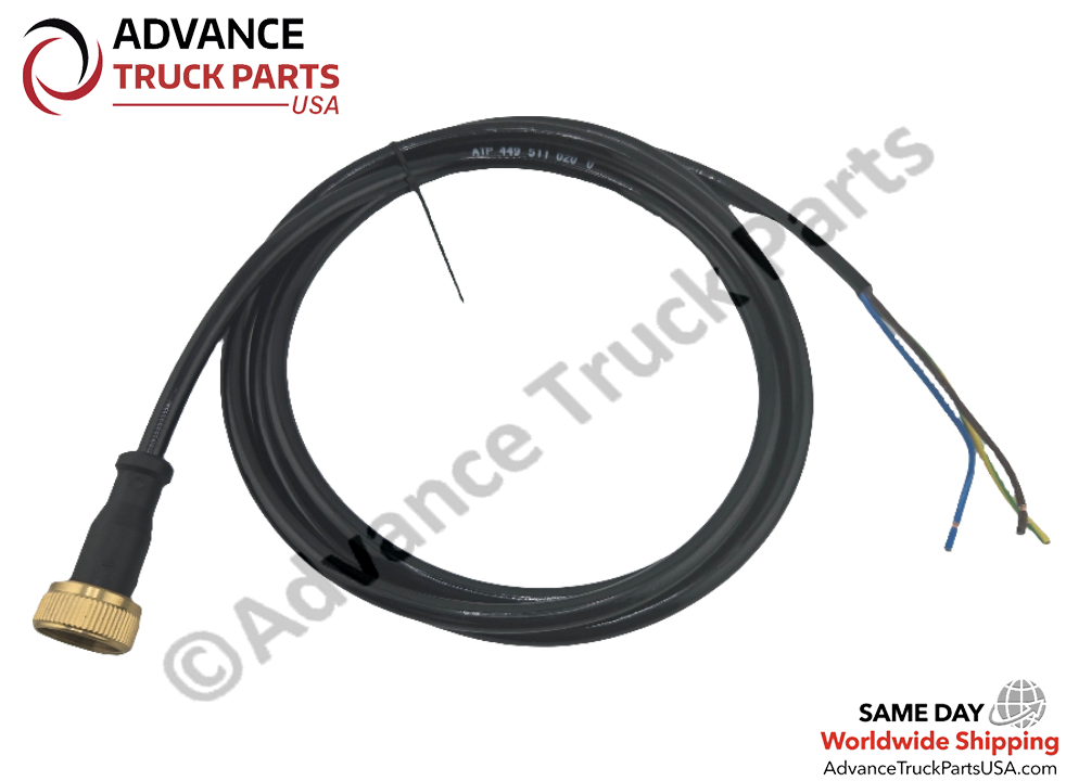 Advance Truck Parts USA 3-meter ABS solenoid cable displaying the coiled wire harness and connector layout