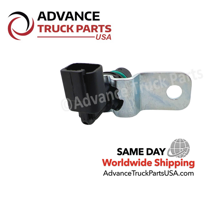 Advance Truck Parts USA branded studio perspective displaying the metal mounting flange of the replacement camshaft position sensor