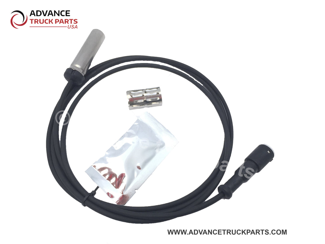 Advance Truck Parts USA branded studio horizontal view showcasing the complete anti-lock braking sensor kit for commercial heavy-duty trucks