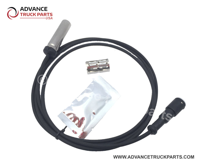 Advance Truck Parts USA branded studio horizontal view showcasing the complete anti-lock braking sensor kit for commercial heavy-duty trucks