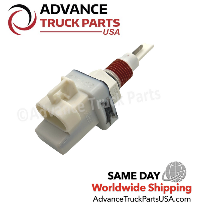 Advance Truck Parts USA branded studio rear view displaying the 3-pin oval connector housing of the coolant level sensor