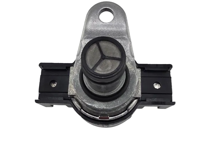 Cummins 3686406 engine brake solenoid showing the mesh filter probe tip and mounting flange on a plain background