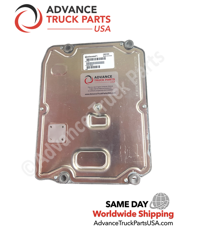 Back plate and label view of the Cummins electronic control module 5290170 distributed by Advance Truck Parts USA