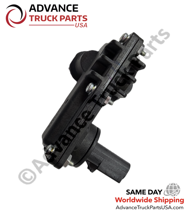 Advance Truck Parts USA Cummins EGR gas differential pressure sensor displaying an angled side view of the housing assembly and electrical terminal plug