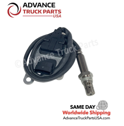 Advance Truck Parts USA branded studio full assembly view of the heavy-duty NOx sensor for Cummins applications