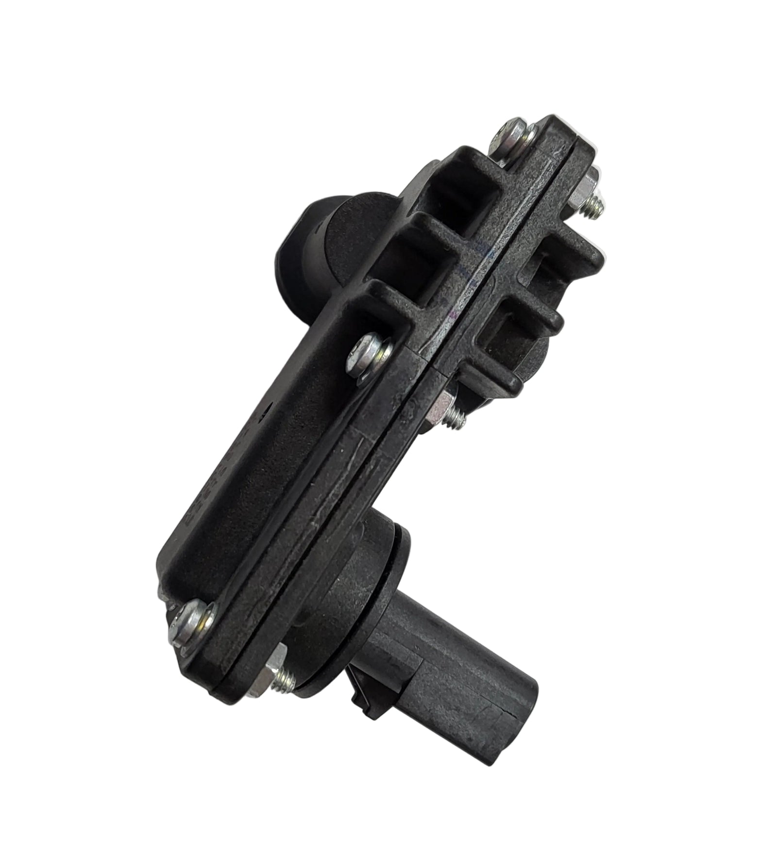 Advance Truck Parts Detroit Diesel S60 differential pressure sensor showing an angled studio view of the black plastic housing and mounting flange on a branded background