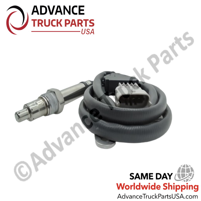 Advance Truck Parts USA branded studio view of the nitrogen oxide sensor showing the probe and wiring harness