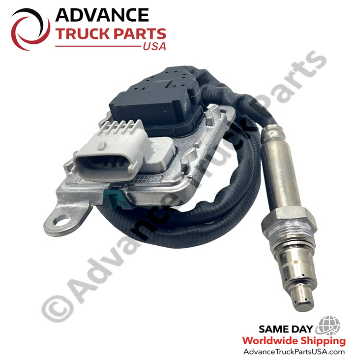 Advance Truck Parts USA branded studio view of the nitrogen oxide sensor for Detroit Diesel engines
