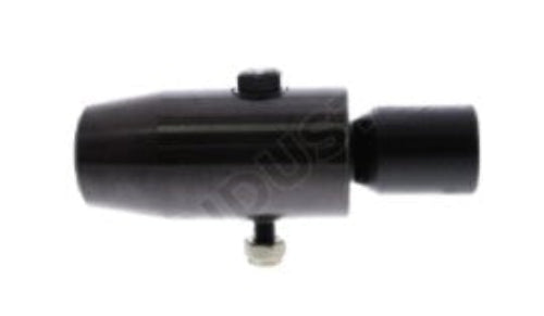 Advance Truck Parts USA Eaton Fuller transmission isolator showing a studio side profile of the black cylindrical body, mounting studs, and fittings 