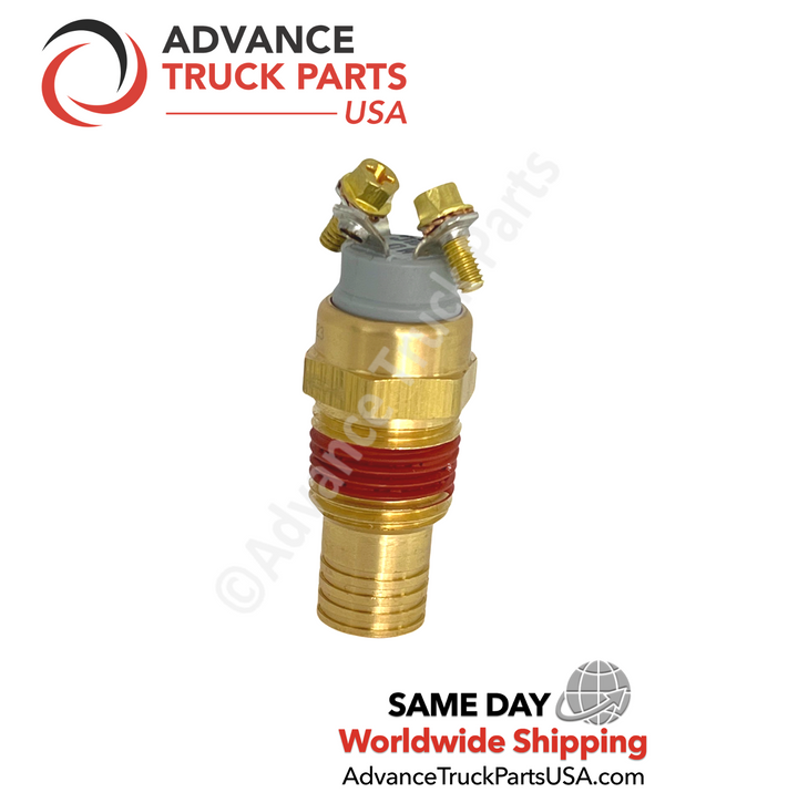 Advance Truck Parts USA 180 degree temperature control switch showing screw terminals and housing