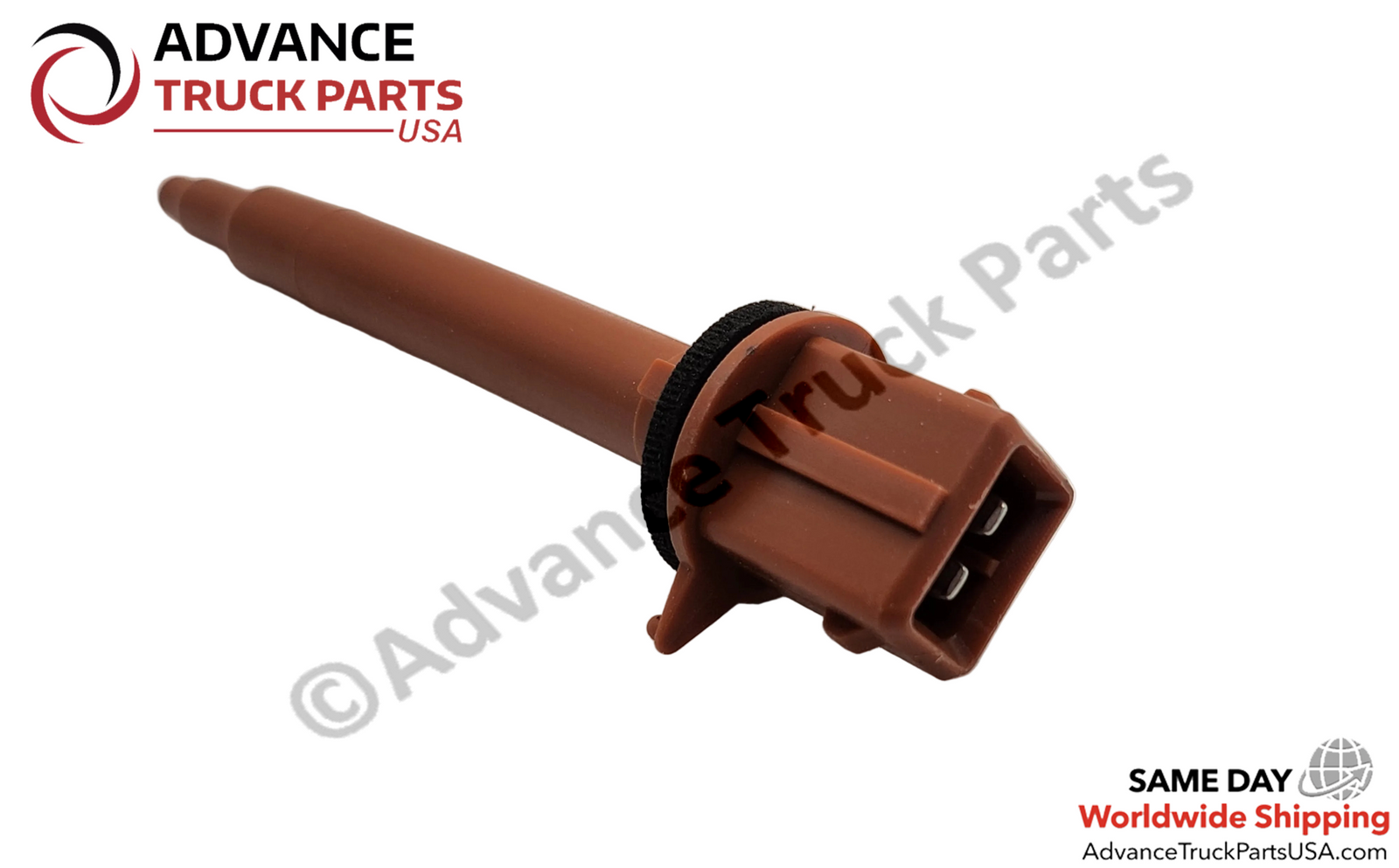 ATP close-up view highlighting the 2-pin electrical connector terminals of the ATP VCC 83000036 A/C thermistor probe