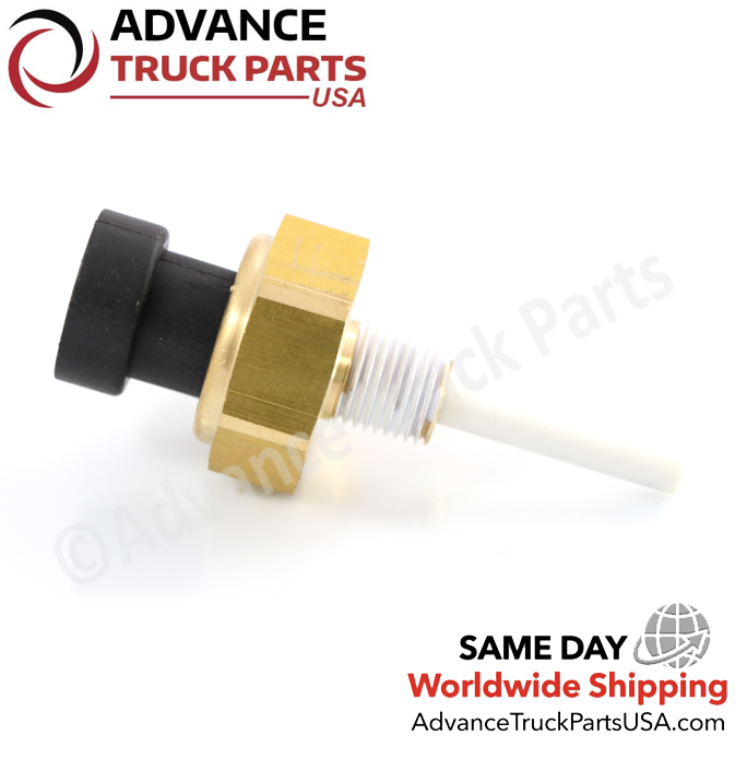 Horizontal studio profile of the Advance Truck Parts USA 66-05649-000 coolant sensor with pre-applied thread sealant