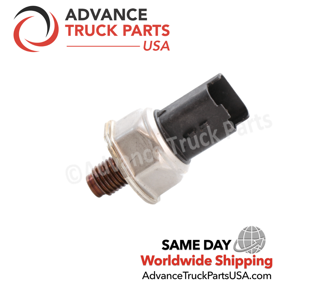 Advance Truck Parts Ford fuel pressure sensor displaying a macro view of the threaded end and terminal housing