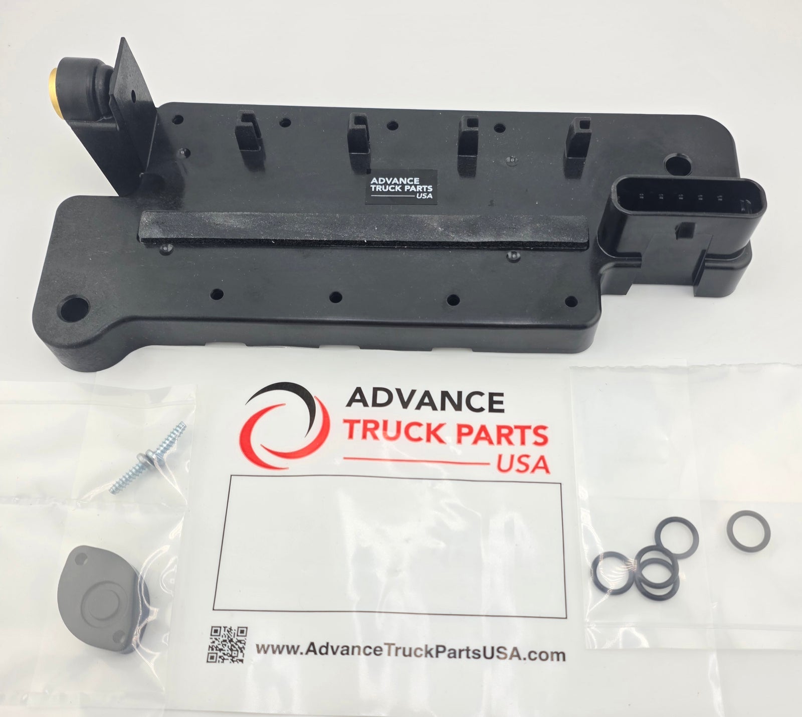 Advance Truck Parts USA Genuine Navistar International 2505594C1 air solenoid bracket and hardware kit displayed on a plain background