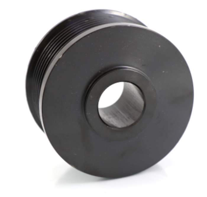 Advance Truck Parts heavy-duty pulley showing an angled studio view highlighting the center bore and cold-rolled steel construction