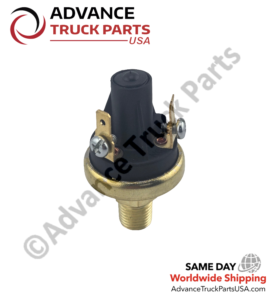 Advance Truck Parts USA branded studio view of the air pressure switch for Kenworth trucks