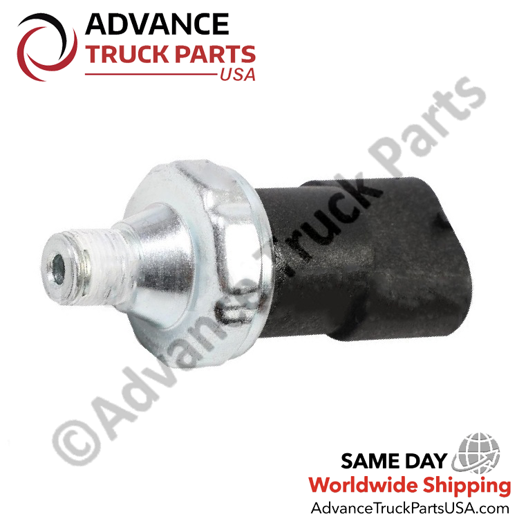 Advance Truck Parts USA branded studio view of the air brake switch for Mack commercial trucks