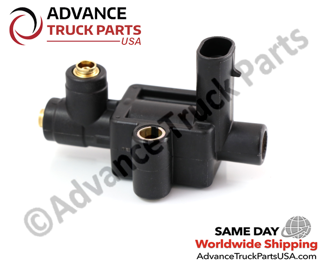 Advance Truck Parts USA branded studio angled view of the solenoid fan clutch valve