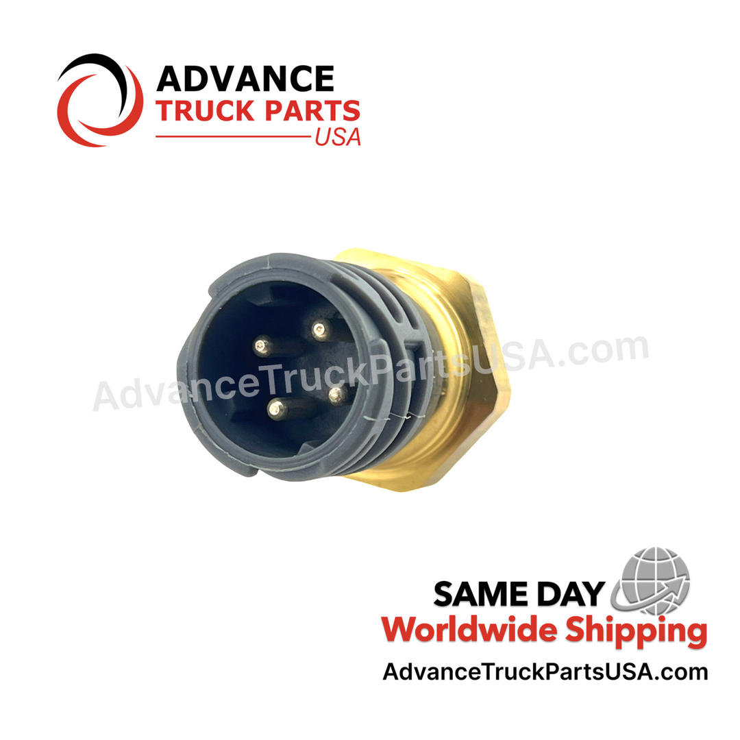 Advance Truck Parts USA Paccar oil pressure sensor showing a top-down view focusing on the internal 4-pin round connector layout
