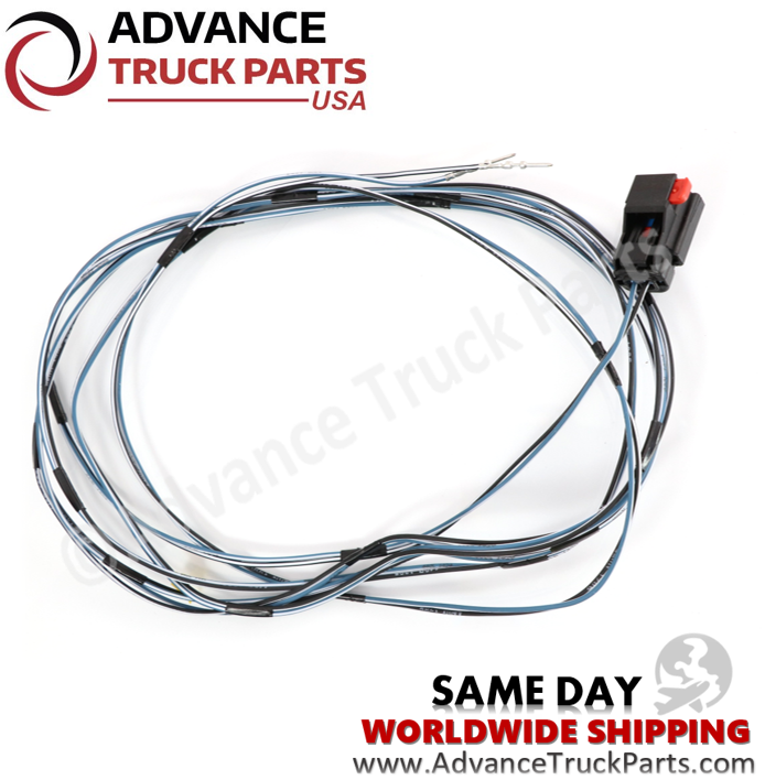 Advance Truck Parts USA 2-pin pigtail connector displaying an angled studio layout of the wiring leads and terminal pins