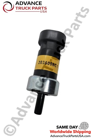 Advance Truck Parts USA replacement pressure switch showcasing a vertical studio perspective of the assembly 