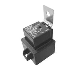 Advance Truck Parts USA branded studio angled view displaying the steel mounting bracket and protective weatherproof dust cover of the Song Chuan relay