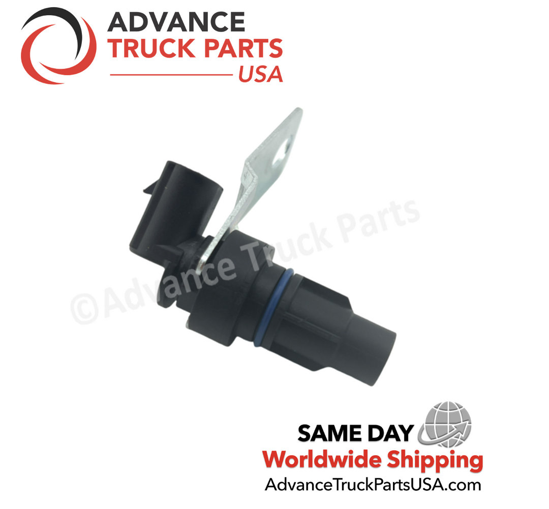 Advance Truck Parts USA Allison transmission speed sensor displaying a studio view of the sensor housing and metal mounting flange