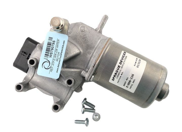Advance Truck Parts USA Sprague Devices E-006-226 heavy-duty wiper motor with mounting hardware, part E006226