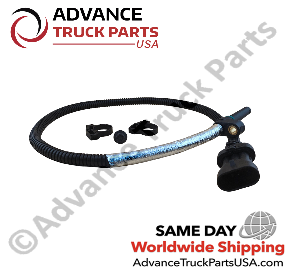 Advance Truck Parts USA branded studio view displaying the complete Cummins turbocharger speed sensor replacement kit