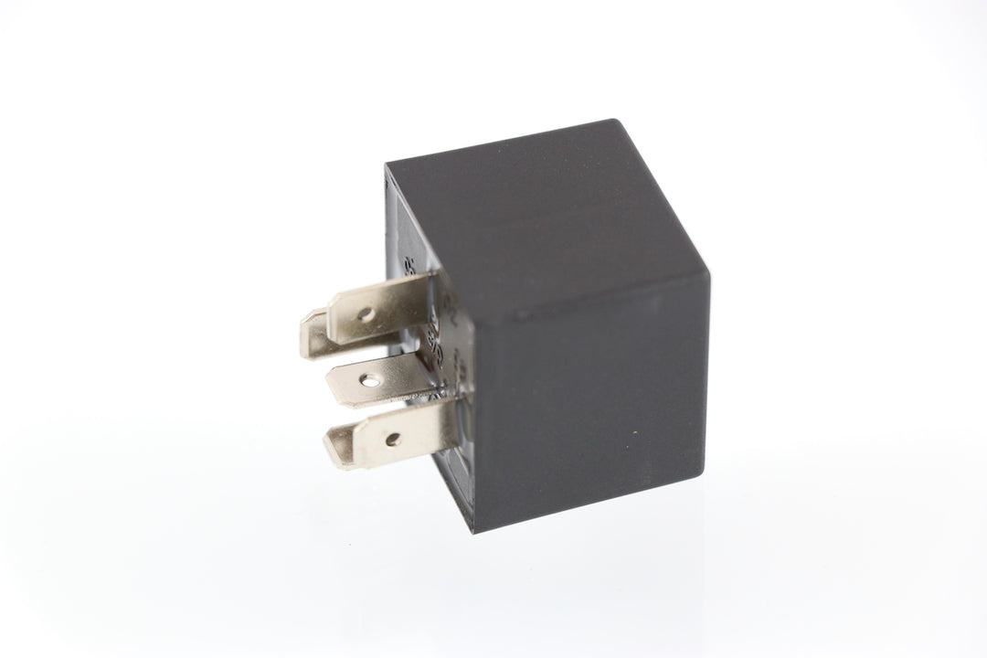 ATP VF4-15F11-S01 5 pin 40 amp relay showing the terminal blades and black housing on a plain background