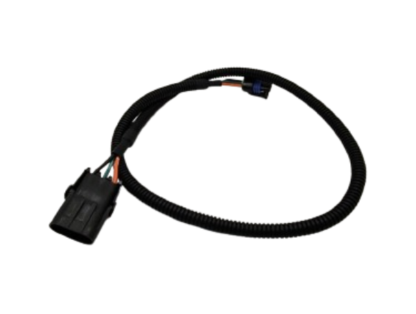 ATP W094232 3-pin throttle position sensor harness with protective tubing and connectors displayed on a plain background