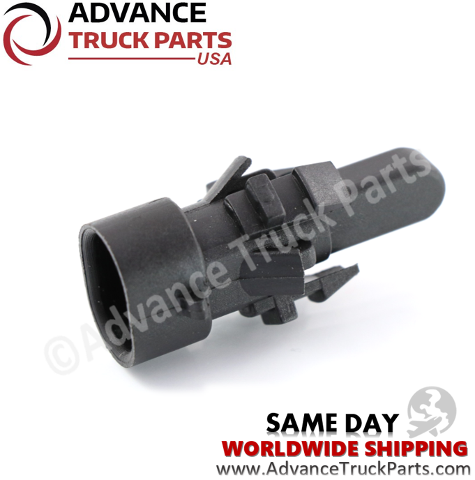 Advance Truck Parts USA 22-72747-000 outside air temperature sensor showing the black sensor housing and mounting clips