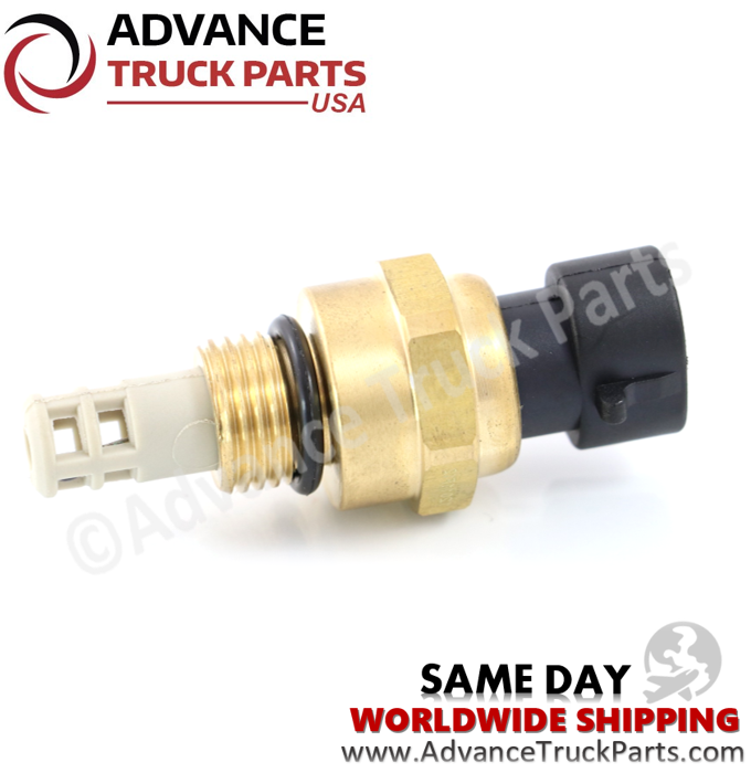 Advance Truck Parts USA 3408345 Dodge Ram intake air temperature sensor with threaded brass body, O-ring seal, and caged thermistor tip