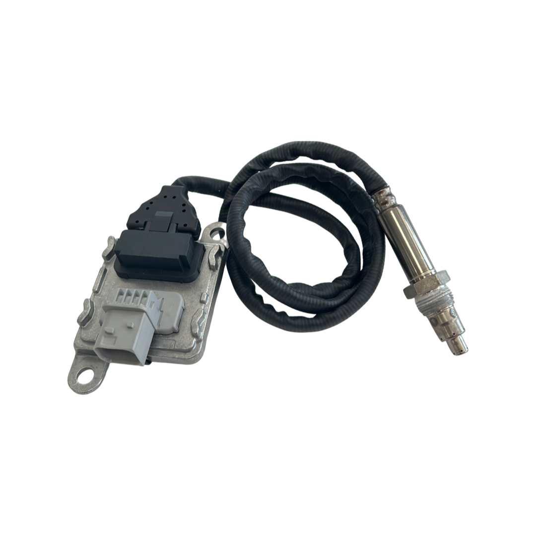 Advance Truck Parts USA 5297478 Cummins nitrogen oxide sensor showing a studio perspective of the electronic control unit and threaded probe